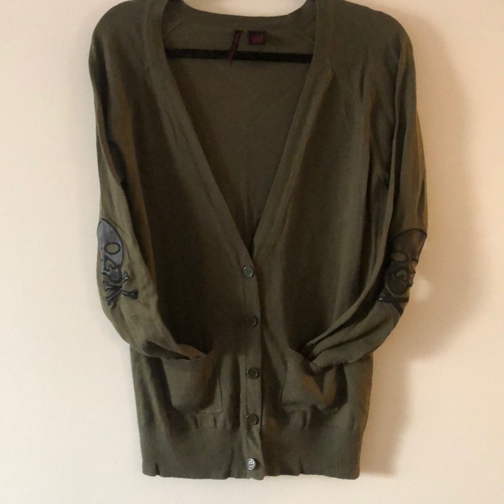 Olive green cardigan